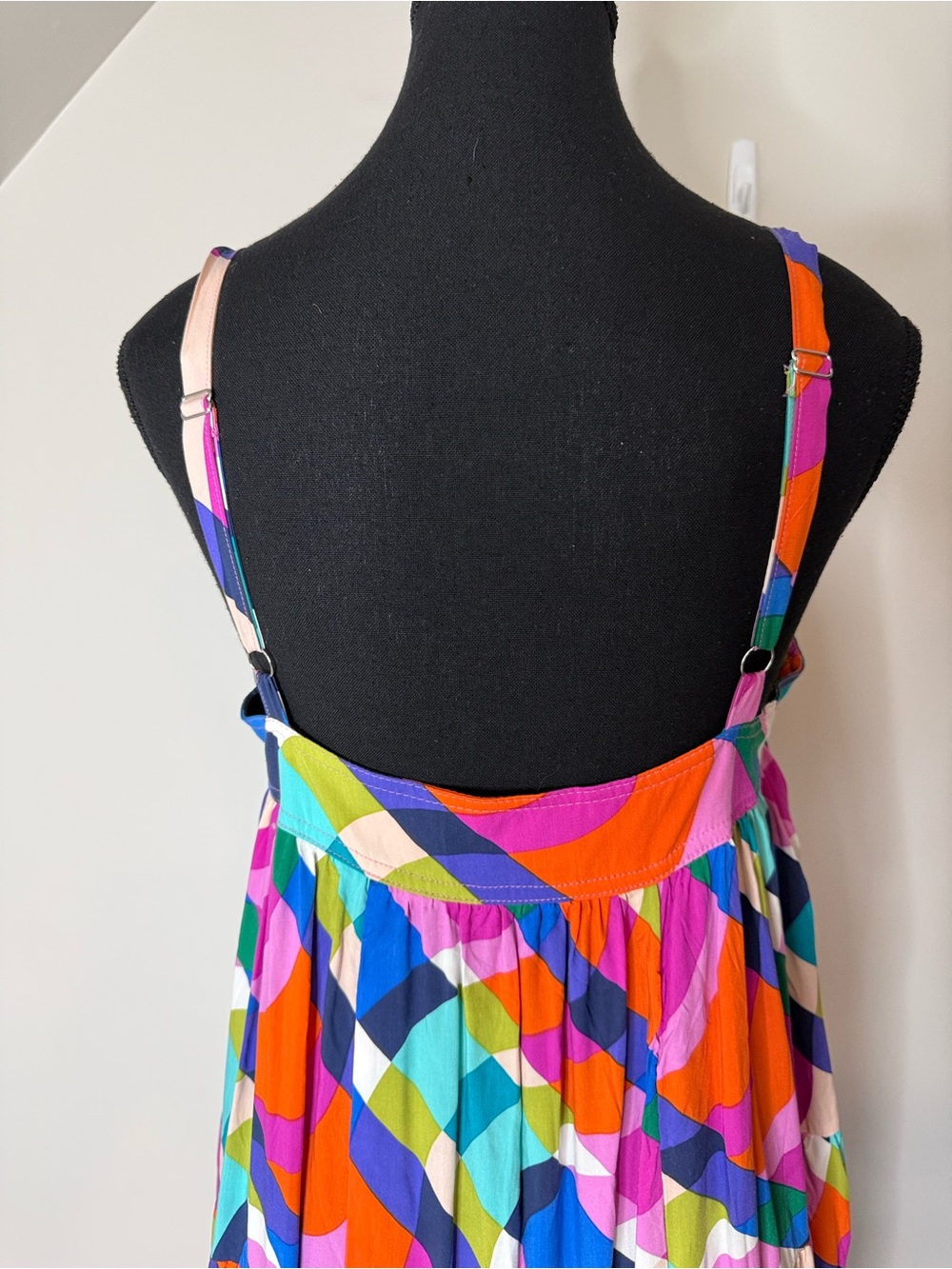 ABEL THE LABEL ANTHROPOLOGIE Oversized Trapeze Baby Doll Maxi Dress Size Medium - Picture 9 of 12